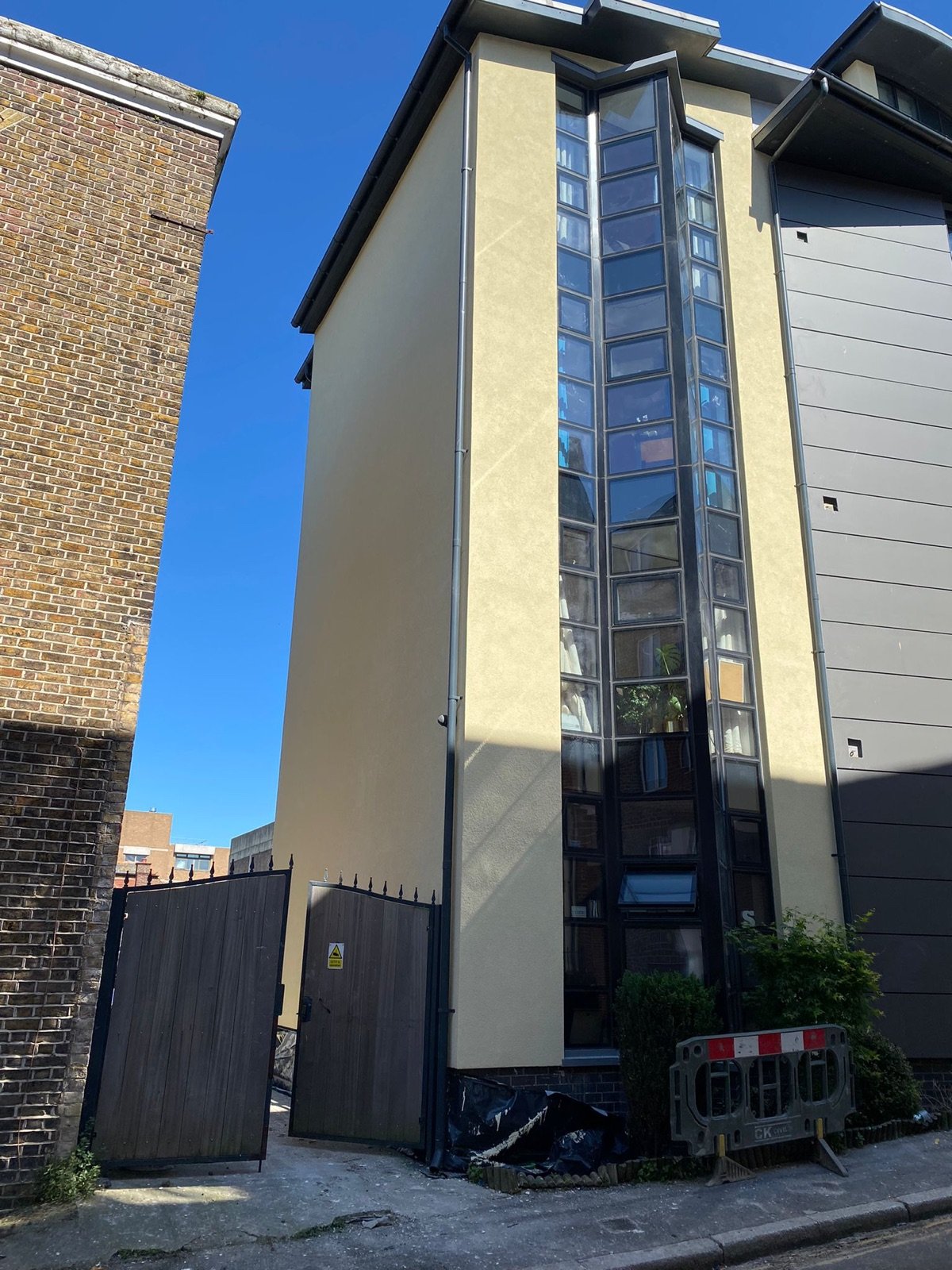 Completed rendered and clad elevation at Liberty Court