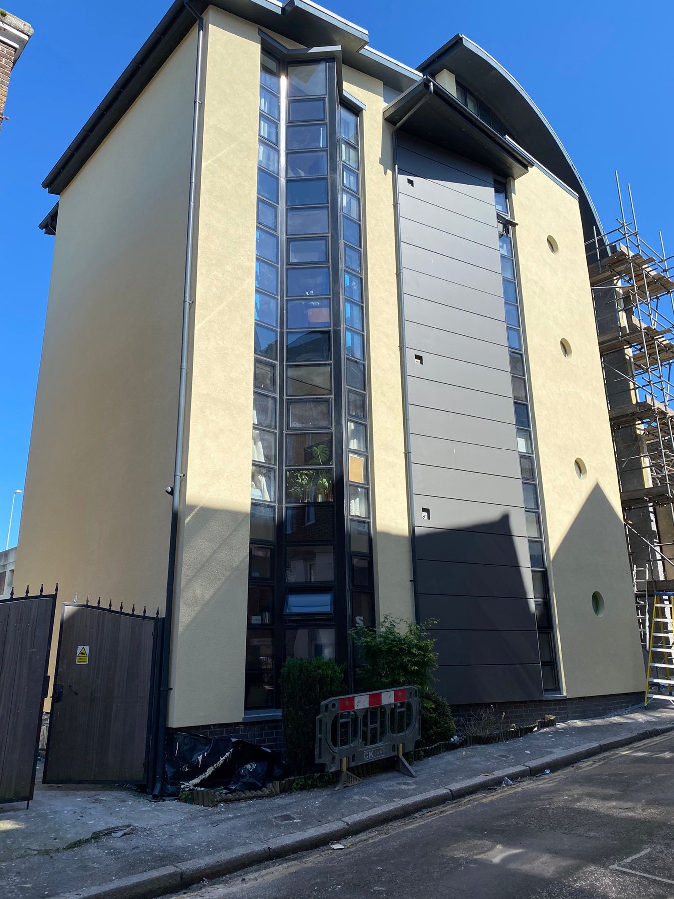 The completed Liberty Court façade after remediation